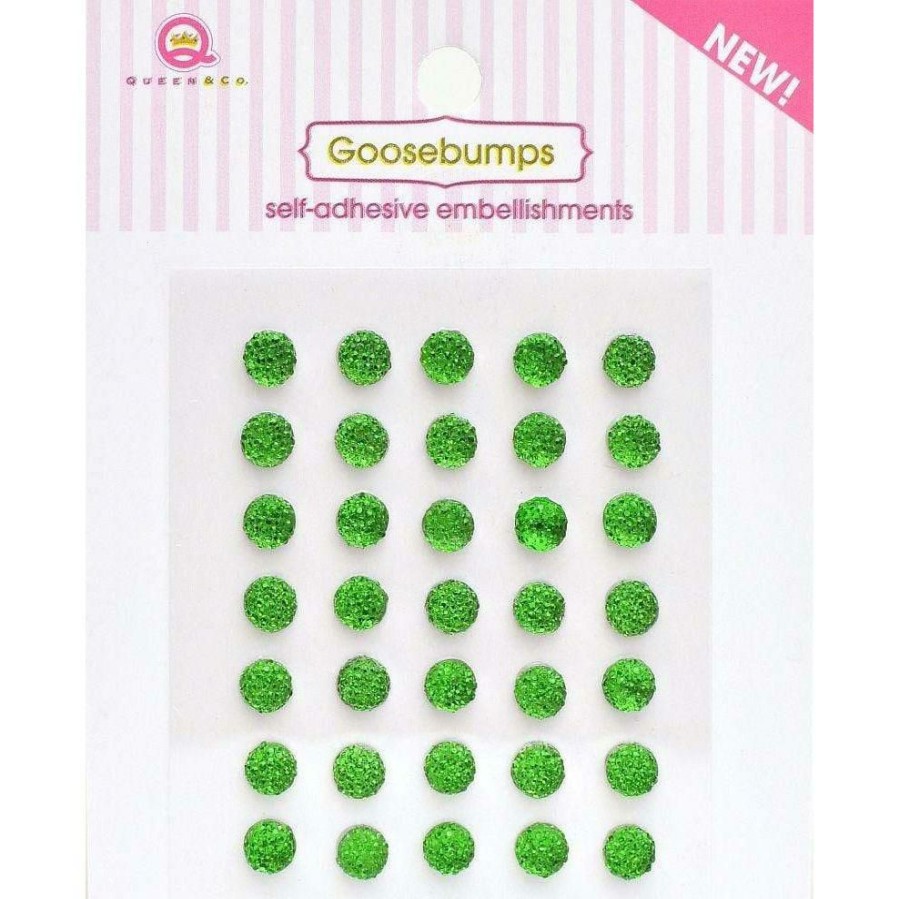 Embellishments Queen & Co | Queen & Co Bling Goosebumps Green