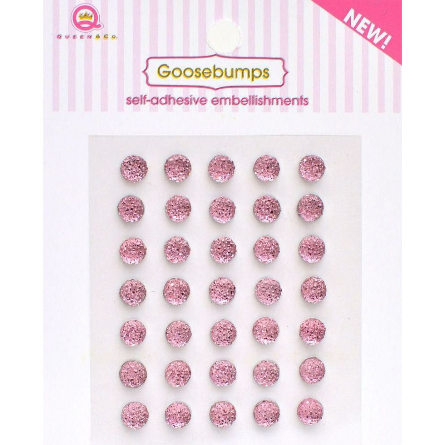 Embellishments Queen & Co | Queen & Co Goosebumps Pink Bling