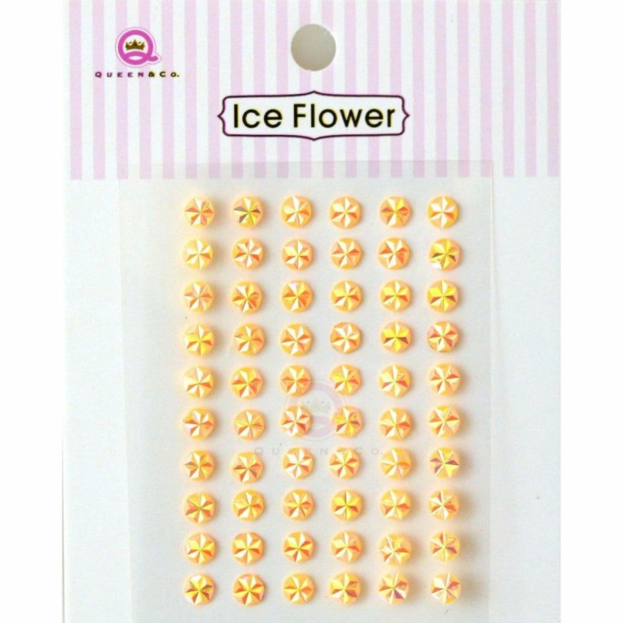 Embellishments Queen & Co | Queen & Co Bling Ice Flower Orange