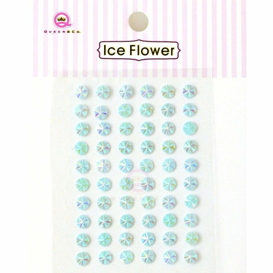 Embellishments Queen & Co | Queen & Co Ice Flower Blue Bling