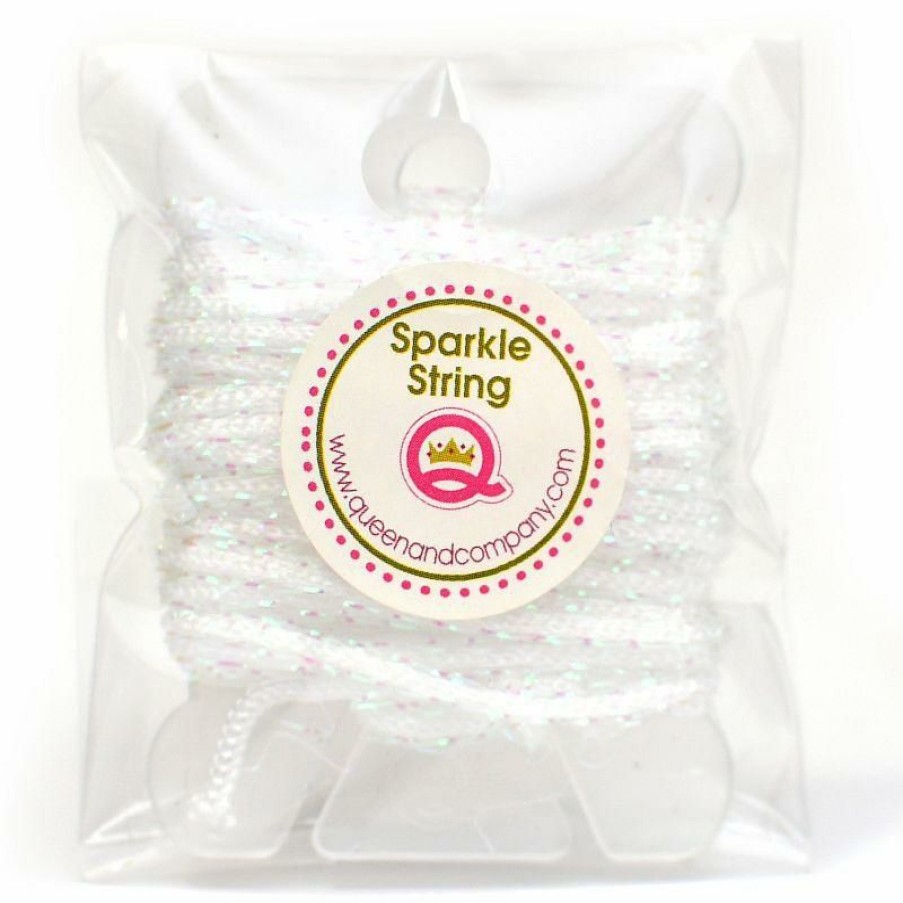 Embellishments Queen & Co | Queen & Co Sparkle String White Trims