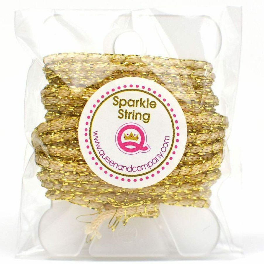 Embellishments Queen & Co | Queen & Co Trims Sparkle String Gold