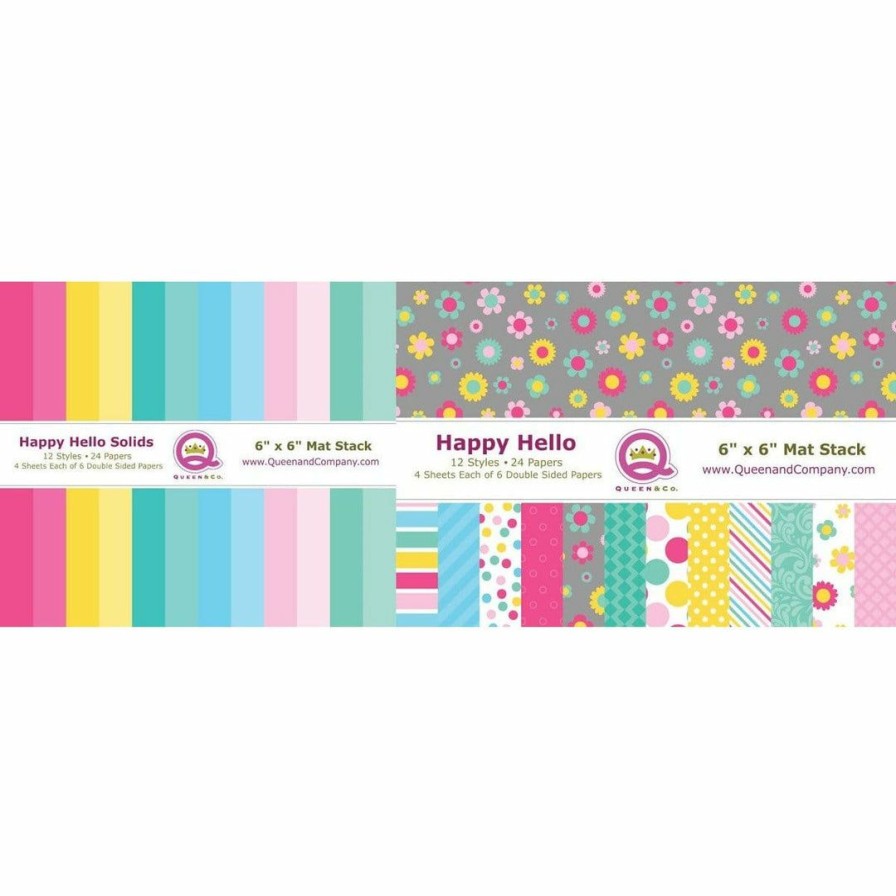 Embellishments Queen & Co | Queen & Co Happy Hello Paper Pad Set