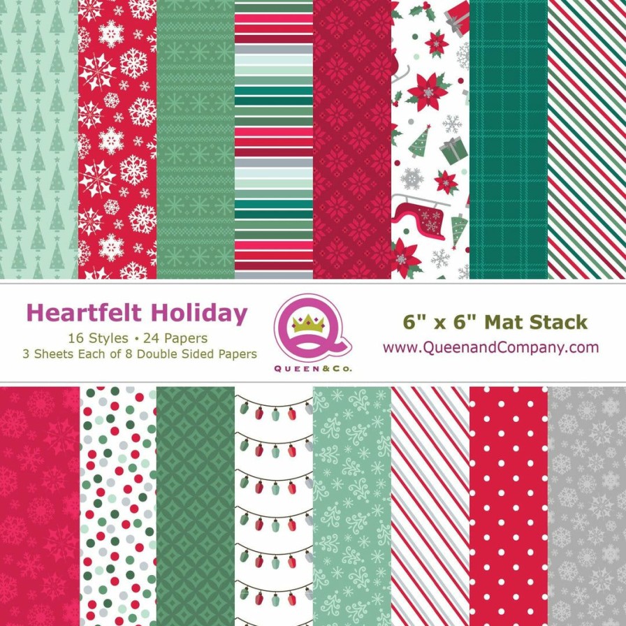 Embellishments Queen & Co | Queen & Co Heartfelt Holiday Paper Pad Paper Pads