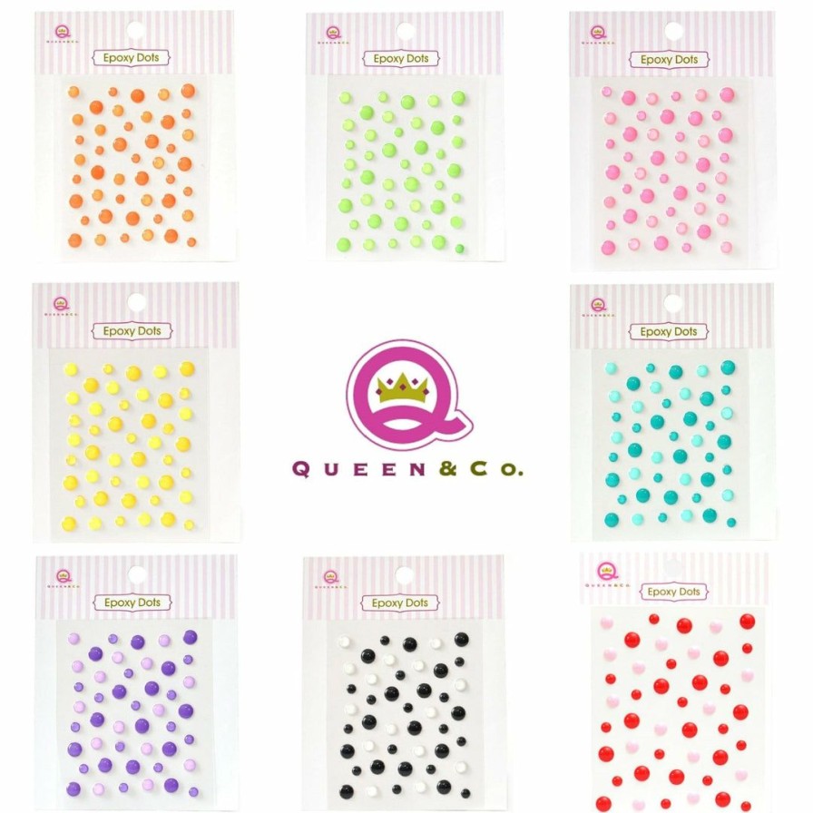 Embellishments Queen & Co | Queen & Co Epoxy Dot Bundle Bling