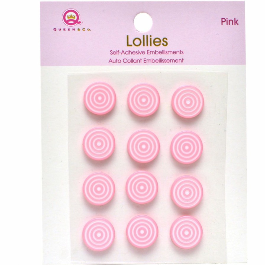 Embellishments Queen & Co | Queen & Co Lollies Pink