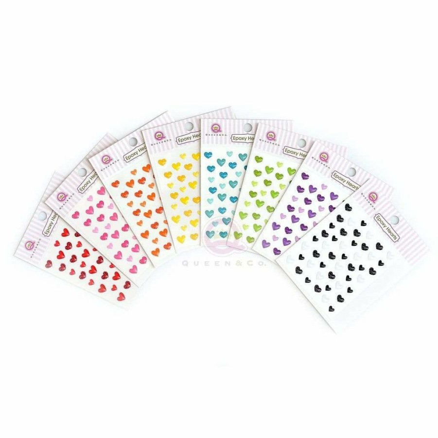 Embellishments Queen & Co | Queen & Co Heart Epoxy Bundle Bling