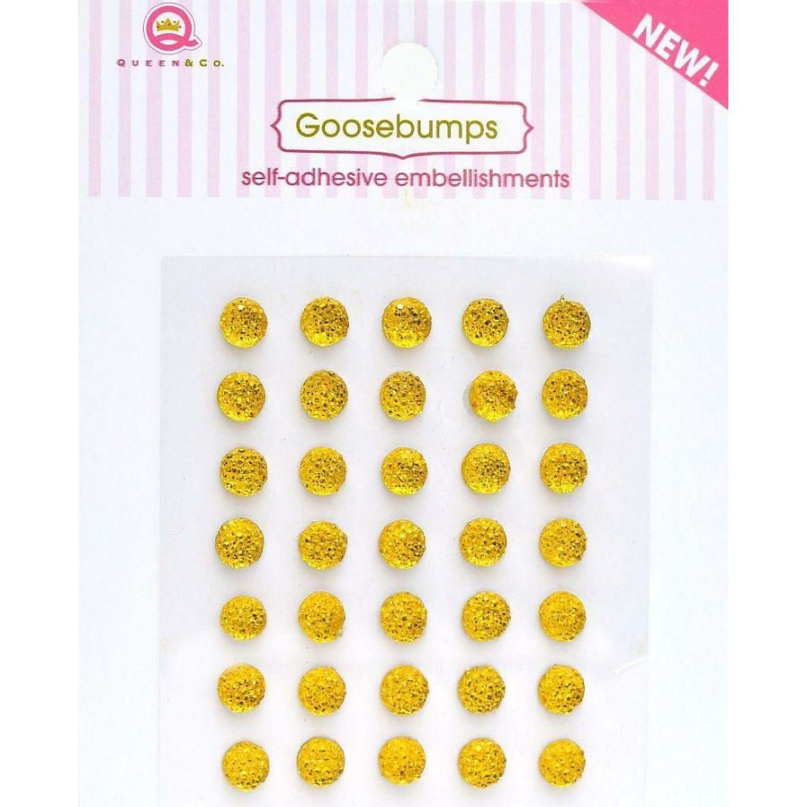 Embellishments Queen & Co | Queen & Co Goosebumps Yellow Bling