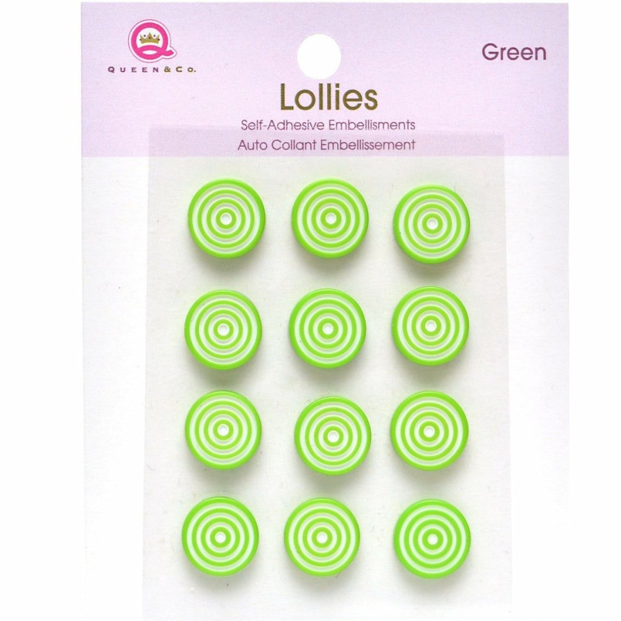 Embellishments Queen & Co | Queen & Co Lollies Green