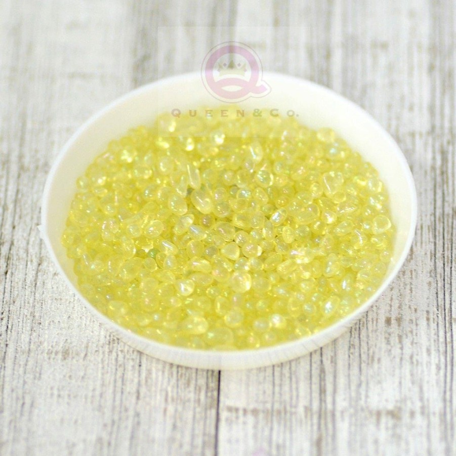 Embellishments Queen & Co | Queen & Co Toppings Sea Glass Yellow