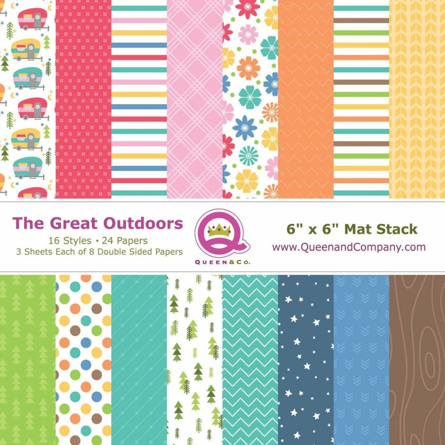 Embellishments Queen & Co | Queen & Co Paper Pads Great Outdoors Patterned Paper