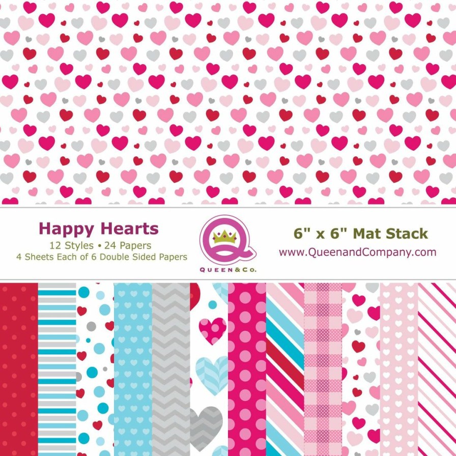 Embellishments Queen & Co | Queen & Co Happy Hearts Paper Pad