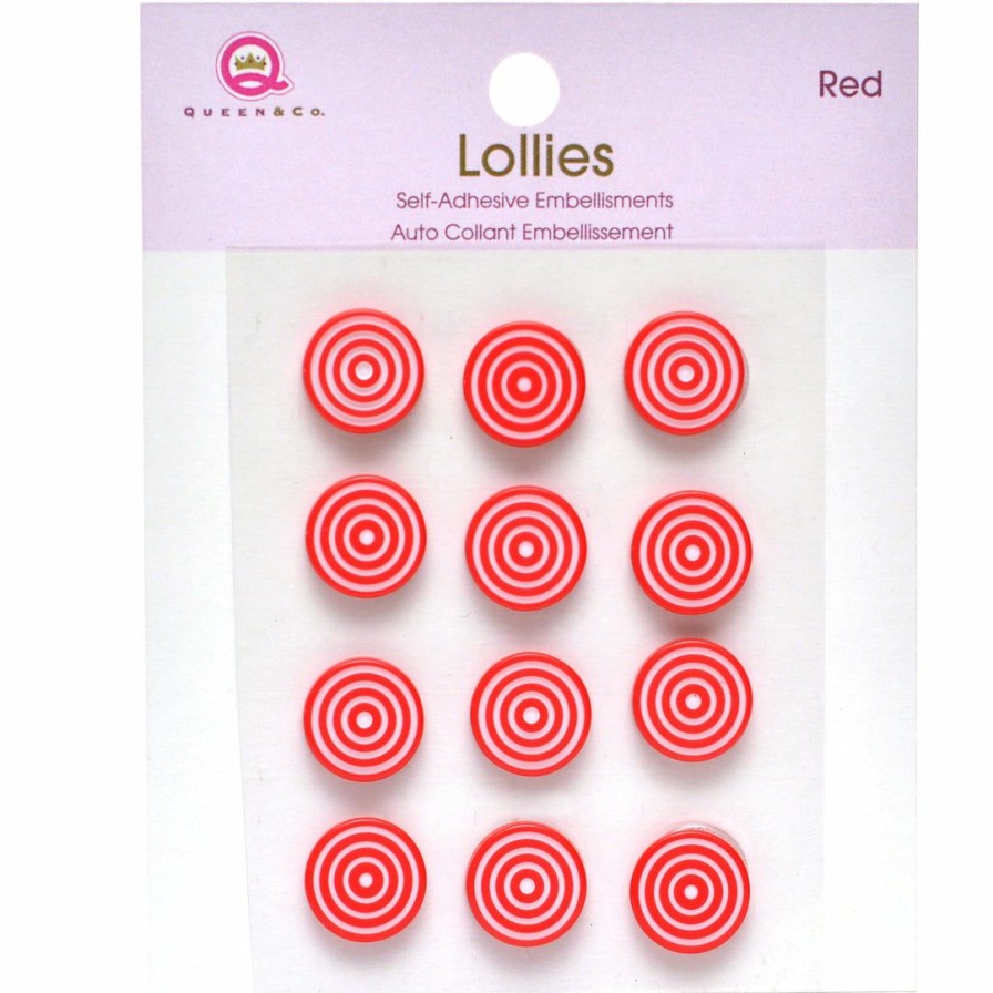 Embellishments Queen & Co | Queen & Co Lollies Red Bling