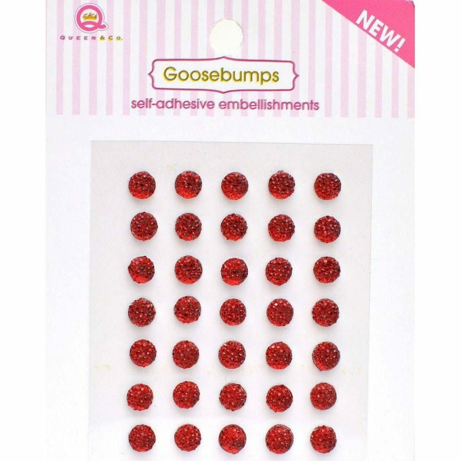 Embellishments Queen & Co | Queen & Co Bling Goosebumps Red