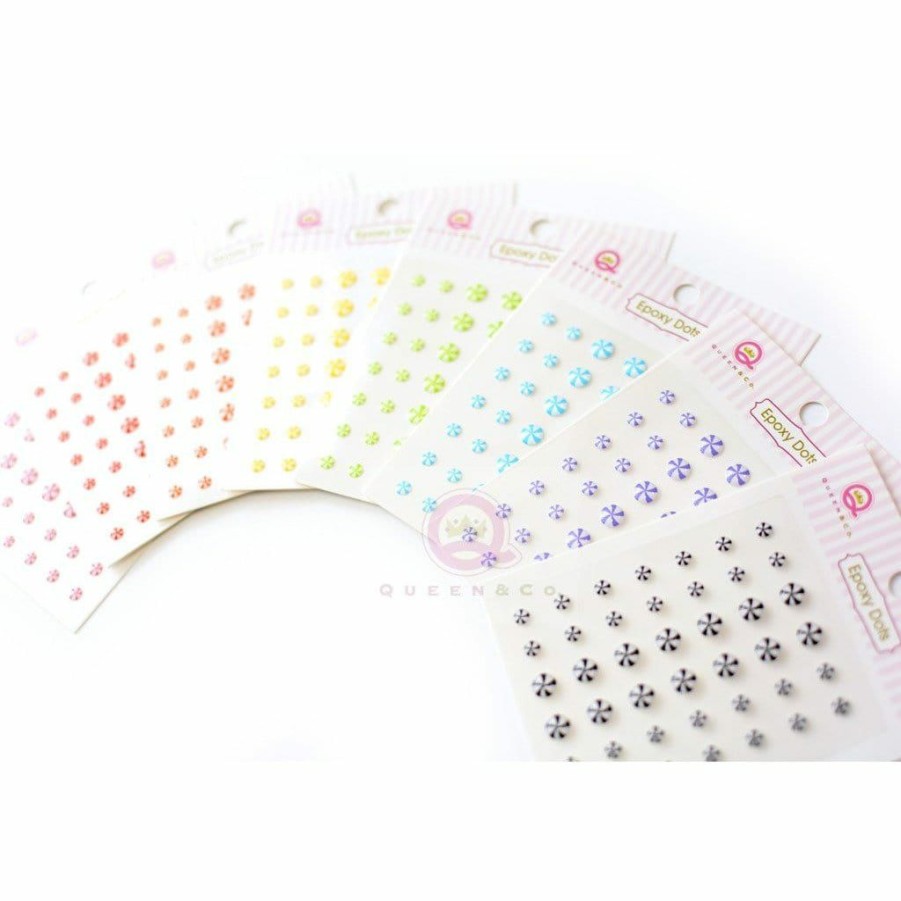 Embellishments Queen & Co | Queen & Co Bling Epoxy Dots Candy Swirl Bundle