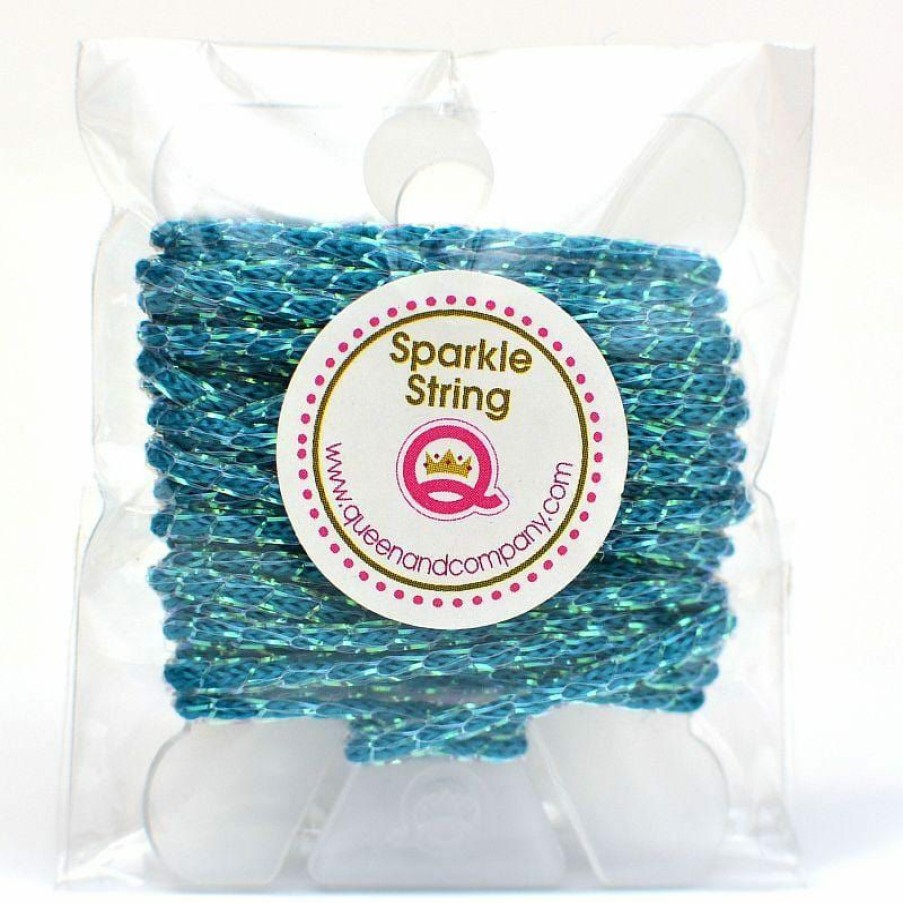 Embellishments Queen & Co | Queen & Co Sparkle String Blue Trims