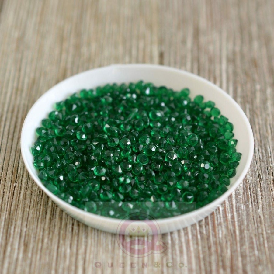 Embellishments Queen & Co | Queen & Co Toppings Diamonds Dark Green