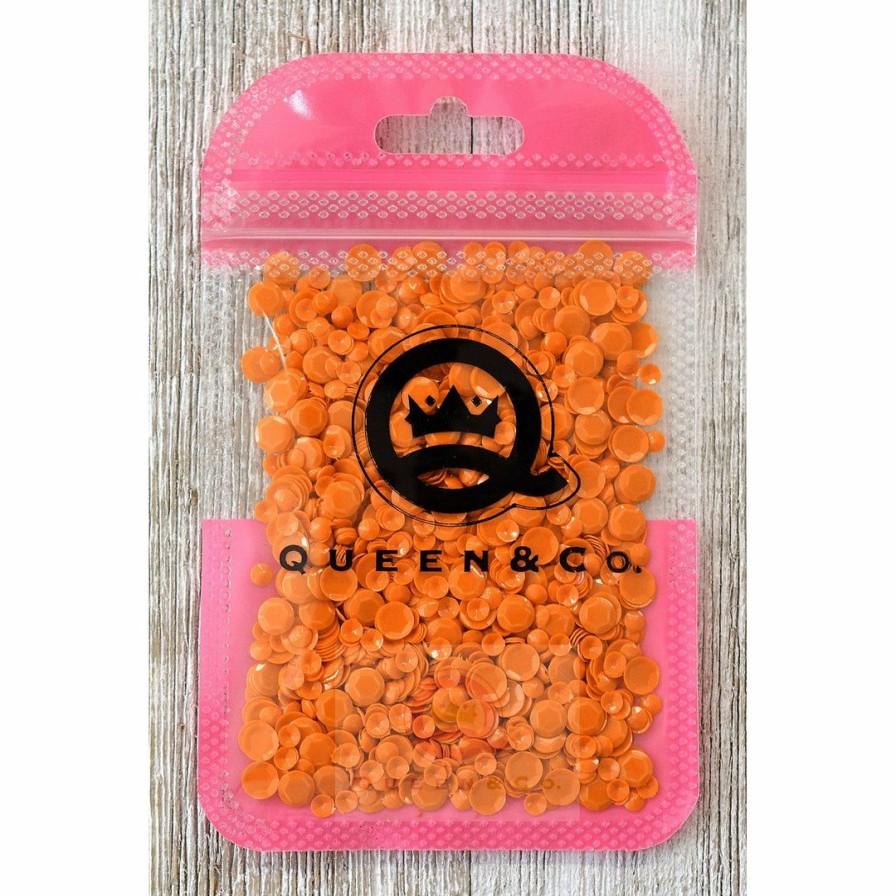 Embellishments Queen & Co | Queen & Co Sequins Orange