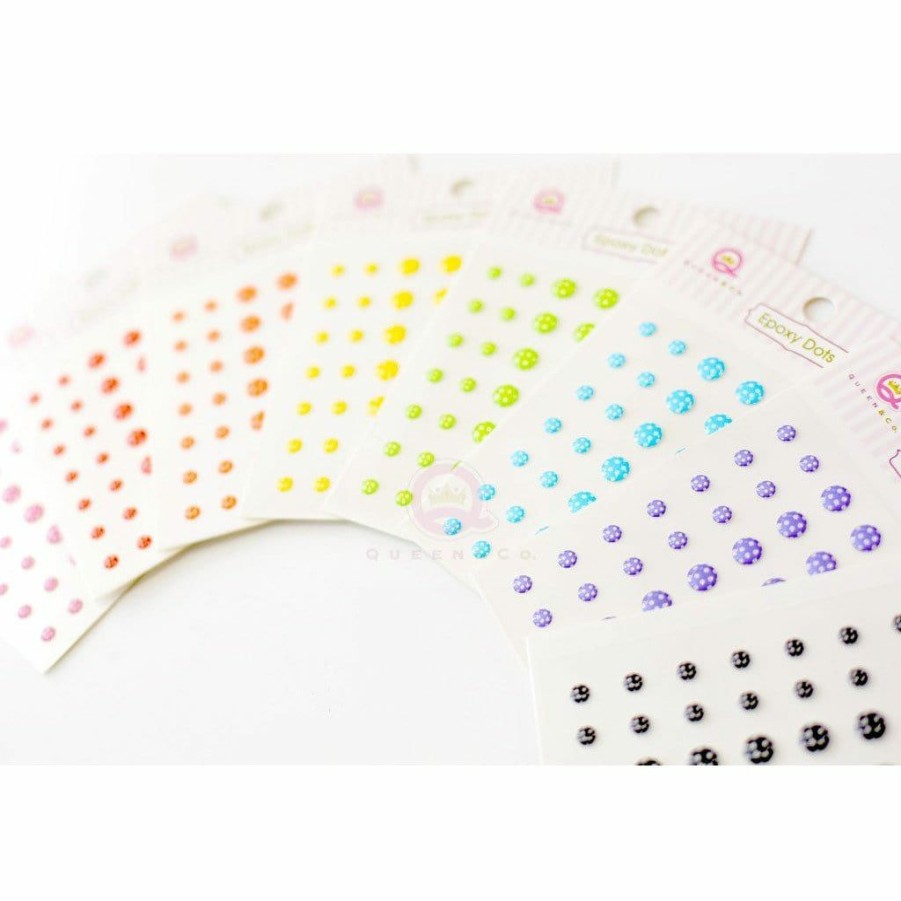 Embellishments Queen & Co | Queen & Co Epoxy Dots Polka Dot Bundle