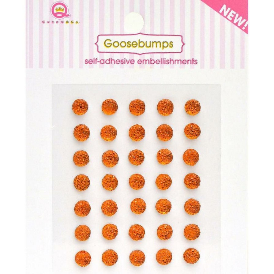 Embellishments Queen & Co | Queen & Co Bling Goosebumps Orange