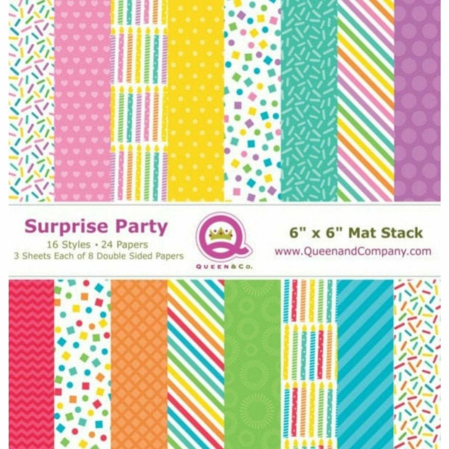 Embellishments Queen & Co | Queen & Co Paper Pads Surprise Party Paper