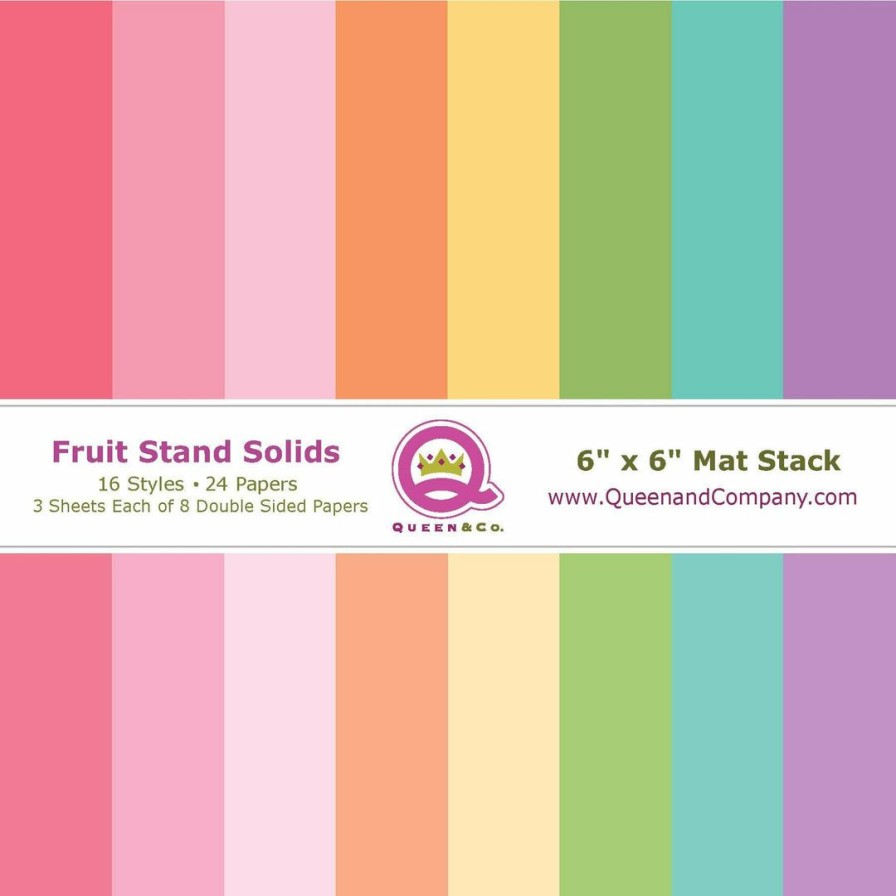 Embellishments Queen & Co | Queen & Co Fruit Stand Solid Paper Paper Pads