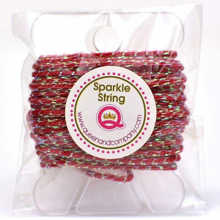 Embellishments Queen & Co | Queen & Co Sparkle String Red Trims