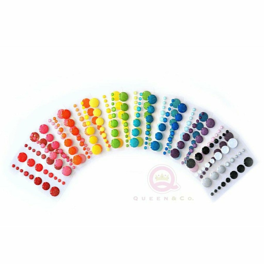 Embellishments Queen & Co | Queen & Co Epoxy Dots Glitter Bundle Bling