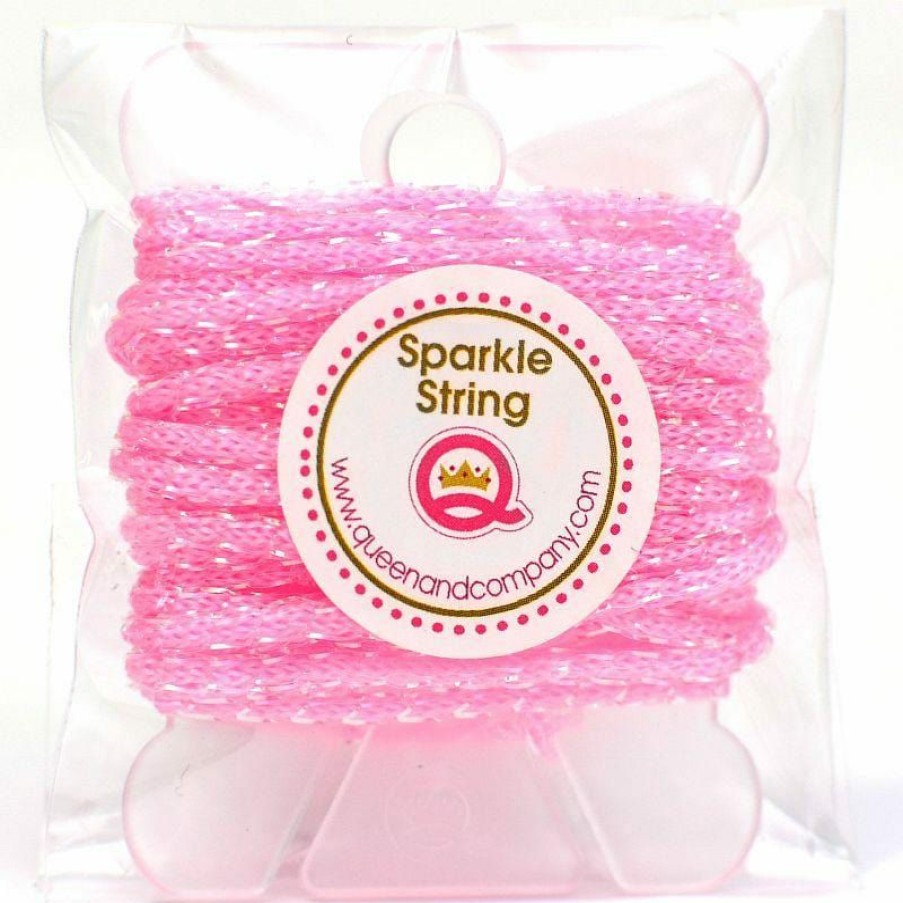 Embellishments Queen & Co | Queen & Co Trims Sparkle String Pink