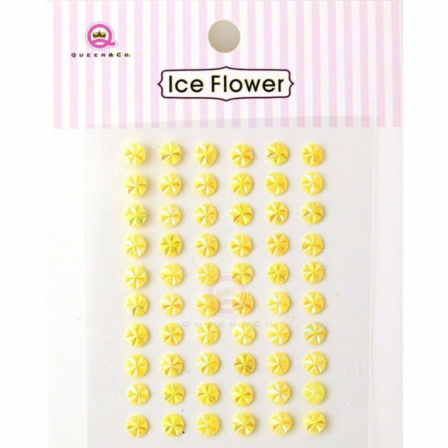 Embellishments Queen & Co | Queen & Co Ice Flower Yellow Bling