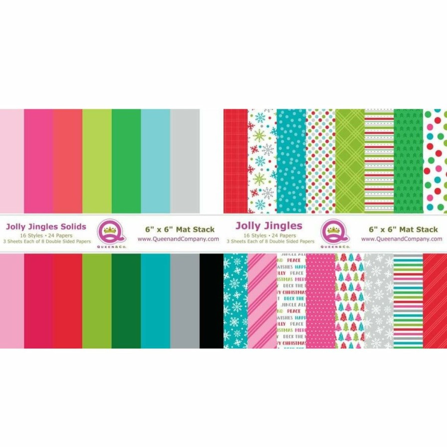 Embellishments Queen & Co | Queen & Co Paper Pads Jolly Jingle Paper Pad Set