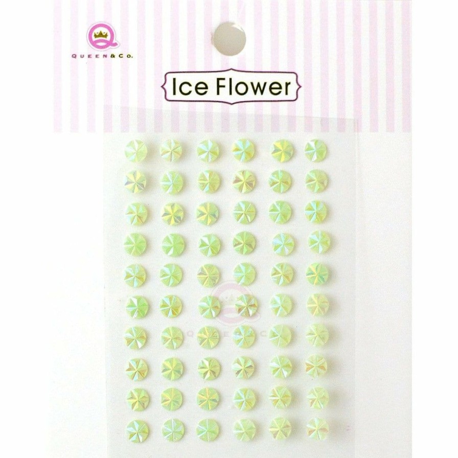 Embellishments Queen & Co | Queen & Co Ice Flower Green Bling